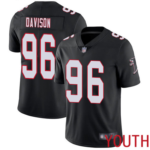 Atlanta Falcons Limited Black Youth Tyeler Davison Alternate Jersey NFL Football #96 Vapor Untouchable->youth nfl jersey->Youth Jersey